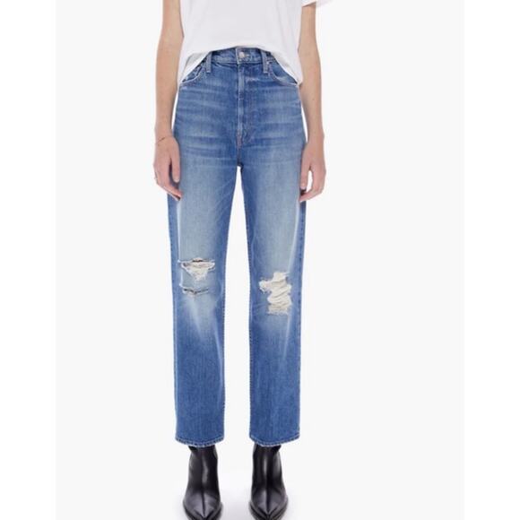 Mother Superior High Waisted Study Hover Straight Jeans Something Reveal Sz. 26 - Picture 1 of 16